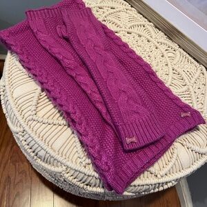 Ted Baker Cable Knit Scarf and fingerless gloves- Pink